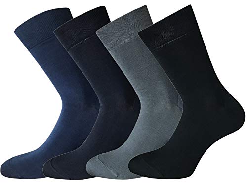 CriCri Socks Lot de 4 paires de chaussettes courtes pour homme en coton phyoscozia fabriquées en Italie, haute qualité, fil d'Écosse, Tinte unie, 39-42 Cover