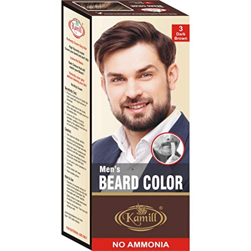 Kamill Dark Brown Men Beard Color with No Ammonia, Shade No. 3 (100 gm)