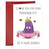 HEYINSHEN Funny Valentines Card for Her Girlfriends Naughty Valentines Day Card for Wife Hilarious Valentine's Day Card with Envelope Funny Birthday Card for Her Girlfriends I Love You Gifts for Her