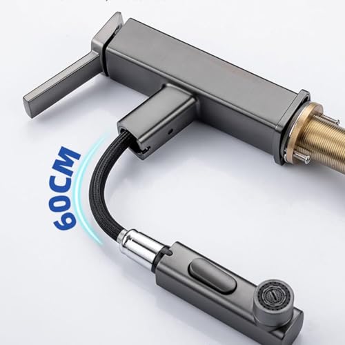 Grifo extensible LWX con 3 modos de ducha para lavado de baño 6