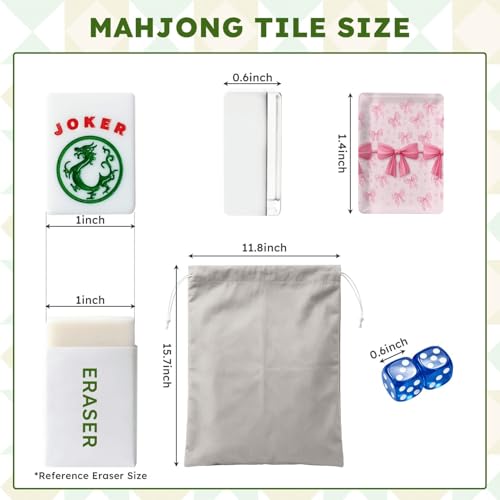 Set de Fichas American Mahjong 166 piezas Acrílico con Bolso miniatura 2