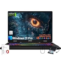 MSI Crosshair 16 Gaming Laptop - 16&quot; FHD+ IPS Display, with 2024 Office Lifetime License, NVIDIA GeForce RTX 4070, Intel 16-Core i7 14650HX, Backlit Keyboard, Windows 11 Pro, 64GB DDR5 RAM, 1TB SSD