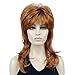 Lydell Long Soft Shaggy Layered Classic Cap Full Synthetic Wig Wigs (130A Fox Red)
