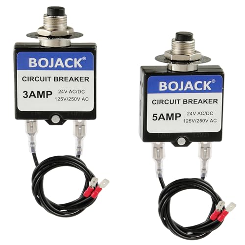 BOJACK 3 Amp 5 Amp Resettable Fuse HVAC Tools Circuit Tester for Circuit Breaker 24V AC/DC & 125/250V AC