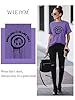 WIEIYM T Shirt Women Crew Neck T-Shirts Summer Tee Smile Graphic Slogan Tshirt Something It Be Like That Unisex Basic Tops Purple #2