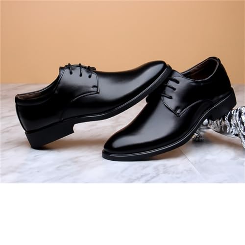 Oxford Shoes for Men Classic Men's Patent Leather Oxford Dress Shoes Pointed Toe Wedding Shoes in Black, Plus2