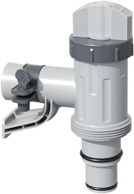 Plunger Valve with Holder for Above Ground Pool Hose - Replacement Parts Compatible with Intex Pool Hose Adapter for Pool Filter Pump (1 Pack)