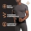 Tommie Copper Men’s Comfort Back Brace, Sweat Wicking Breathable Back & Muscle Compression Support for Everyday - Black - Small/Medium