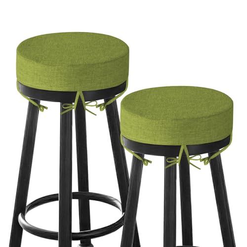 MineCozy 3" Thick Bar Stool Cushions Round 12 Inch 2 Pack Green by MineCozy - Used condition - US$20.00