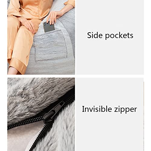 BotYcht Puff Pera para Adultos Y Niños Puf Gigante Sin Relleno, Silla Gigante de Lujo Sillón Puf Ultra Suave, Funda De Puf De Salón De Tela para Interior para Sala De Estar,Light Pink,132cm×76cm - imagen 3