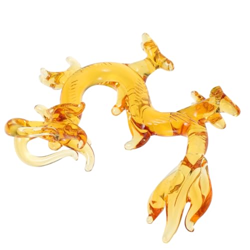 Ornement de dragon chinois sculpté en cristal de haute clarté