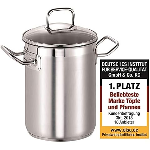 Schulte-Ufer Profi-Star Spargeltopf, Edelstahl, Silber, 18 cm Cover