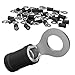 Produktbild AUPROTEC 10x Ringkabelschuhe 2,5-4,0 mm² schwarz Loch-Ø M4 Teillisoliert PVC RV Kabel-Verbinder aus Kupfer verzinnt