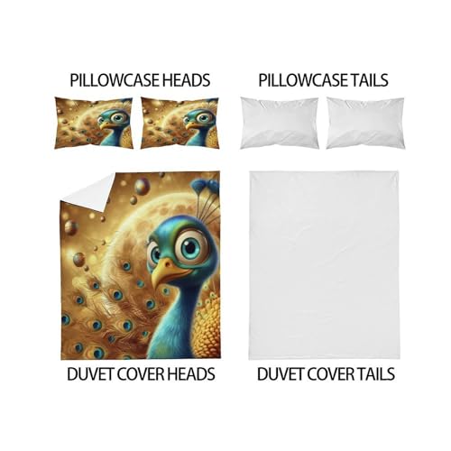 Housse de couette microfibre king size 220x240cm au drapé fluide et durable - 4