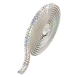 ラインストーンテープ 自粘着 キラキラ デコシール 幅4.5mm 2列 オーロラ 長さ90cm DIY用 多列 幅4.5mm〜18mm NANDELMO ND-0180-R04-AR-4.5mm-2L