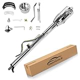 UnayKolb Chrome 33 Inch Tilt Steering Column Shift for 1946-1975 Truck Cars, GM Style National Speed With Key, Steering Column Auto for Chevy C10 Nova for Buick Classic Cars