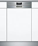 Effizientes automatikProgramm Siemens SR556S00PE Geschirrspüler Teilintegriert / A++ / 197 kWh/Jahr / MGD / 2380 l/Jahr / Edelstahl / DuoPower-Doppelsprüharm / DosierAssisten