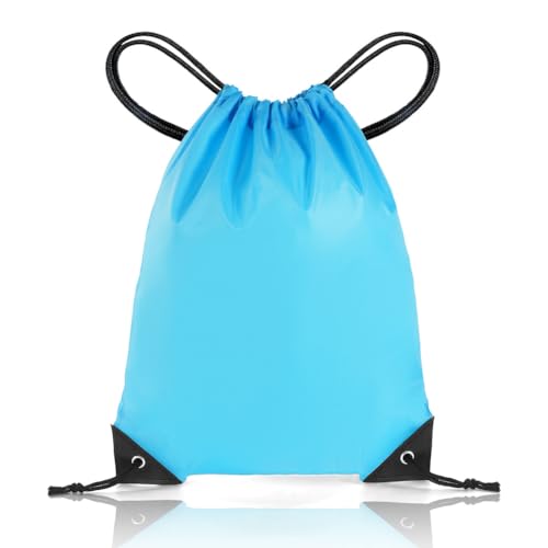 flintronic Palestra Borsa da Spiaggia, Sportiva Gym Sack, PE Borse con Coulisse, Zaino a Corda per Sport, Spiaggia, Viaggi, Vacanze - Unisex (Blu)