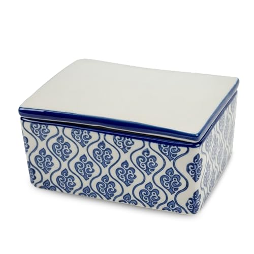 PARUSIA Butterdose Porzellan mit Deckel, Steingut Geschirr,...