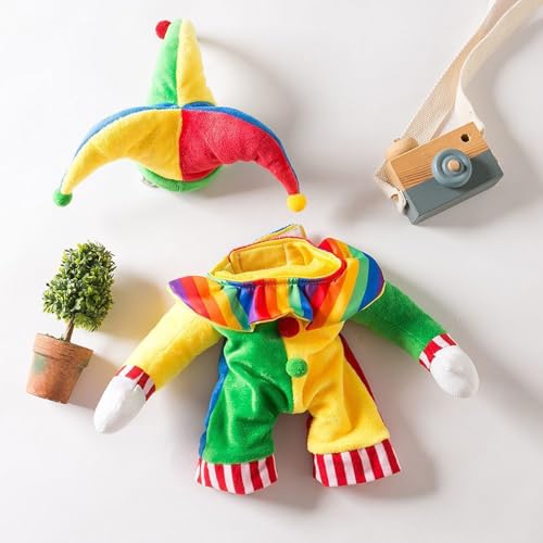 Hundekostüm, Hundekleidung, Haustierkostüm, Halloween, Cosplay für Hunde, Halloween, Weihnachten, Clown-Kostüm, lustig, lustig, für Hunde und Katzen, kreatives aufrechtes Kostüm (m)