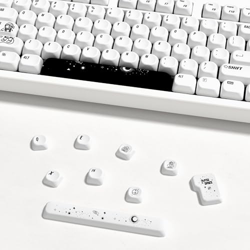 YMKPVR KBDiy Outer Space KOA Teclas de perfil 100%, teclado personalizado PBT com sublimação de tint