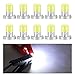 Biqing Lampadine LED T3 10PCS Lampadine B8.3D LED per cruscotto COB 1SMD 12V per interni auto Tachimetro Strumento Indicatore del pannello Indicatore luminoso Cruscotto Lampada(Bianca)