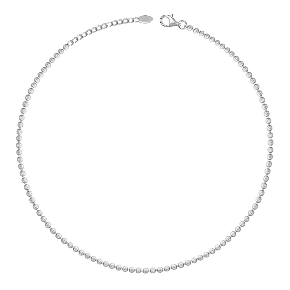 925 Silver Minimal Beaded Anklet,Single | Anklets for Women and Girls | With Certificate of Authenticity and 925 Stamp | 6 Months Warranty-image-35