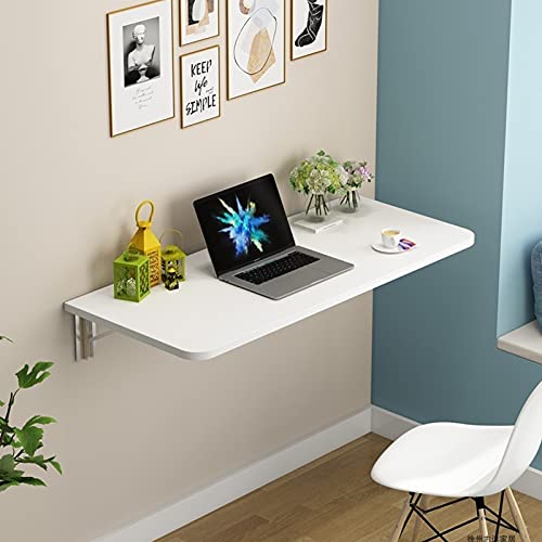 bingomiynhg Mesa Plegable Blanca Escritorio para Computadora De Pared Estación De Trabajo Mesa De Pared Plegable De Madera para Cocina Mesa De Comedor Pequeño Ahorro De Espacio Varios Tamaños