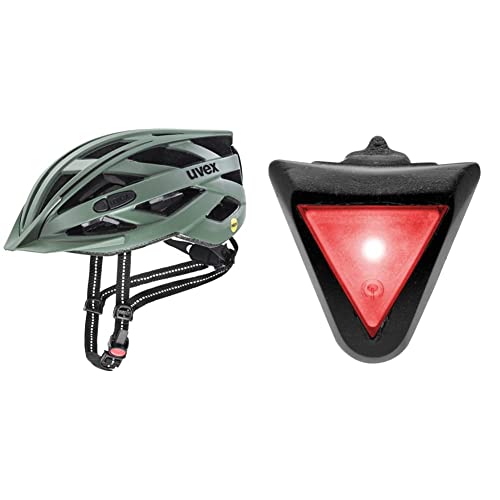 uvex Unisex – Erwachsene, City i-vo MIPS Fahrradhelm, Moss Green mat, 52-57 cm & Unisex - Erwachsene, Plug-in LED für i-vo/airwing/Finale junior Zubehör, one Size