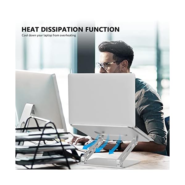 BoYata Laptop-Ständer, verstellbare Multi-Winkel-Laptop-Erhöhung mit Heizentlüftung, kompatibel für Laptop (10-17 Zoll… – Bild 5