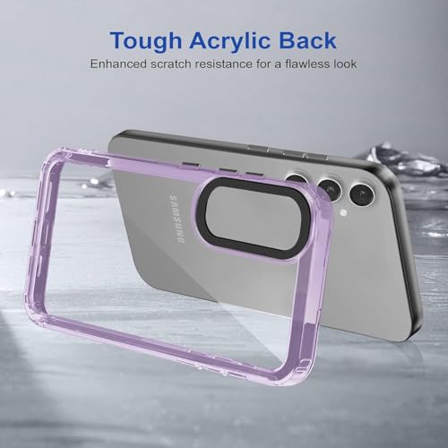 Image of NDCOM for Samsung A55 Back Cover, A55 Samsung Mobile 5G Back Cover, Samsung A55 5G Back Cover Purple Crystal Clear Back Case