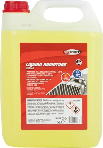 Start : Liquido radiatore Giallo 5L -22°C | Alta Protezione per Motori monoblocco in Alluminio – Affidabilità Fino a +120°C