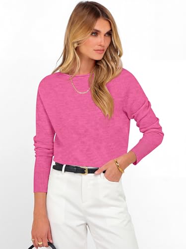 Image of ANRABESS Women Long Sleeve Rolled Neck Fall Lightweight Sweaters Top