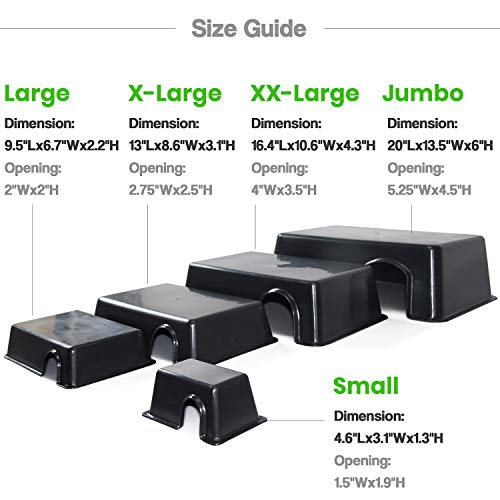 Reptile Hide Box for Snake, Gecko, Lizard Hideout Small Animal (Large)… - Image 3