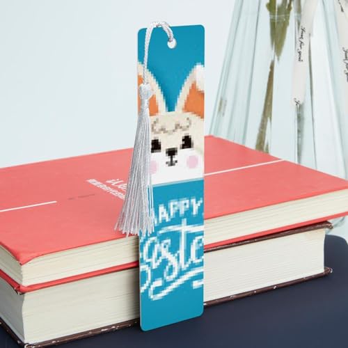 Marque-pages pour écrivain et enseignant, lot de 6 lapins avec pompon anti-perte
