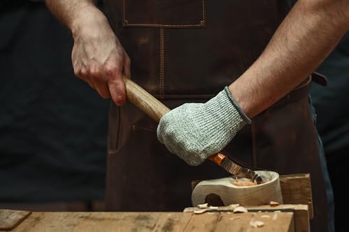 Cuchillo curvo para tallar cuencos de madera de forma cómoda gracias al mango largo 3
