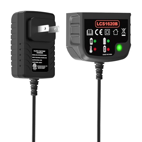 20V Charger Compatible with Black and Decker 20V Max Lithium Battery LBXR20 LBXR2020 Charger Replacement for Battery Charger LCS1620 BDCAC202B for Drill Battery