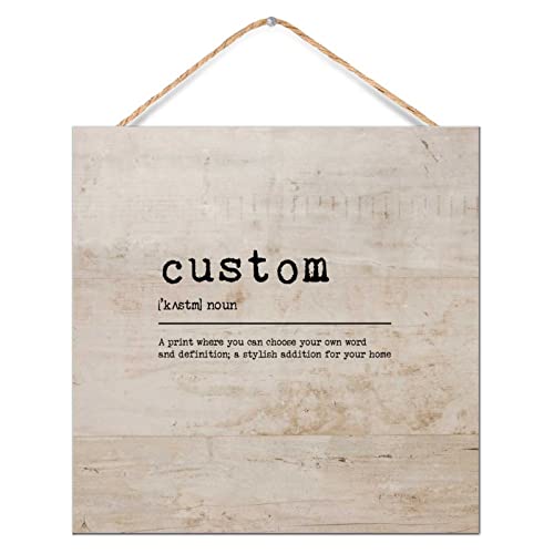 Définition du nom personnalisé sur panneau en bois pour cadeau maison