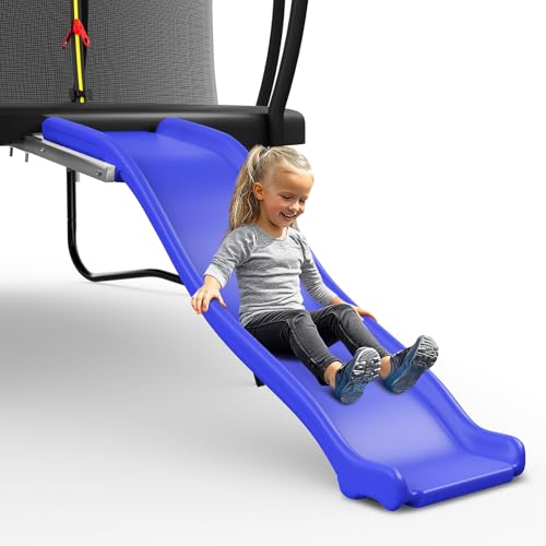 Universal Plastic Trampoline Slide for 8-16FT, Heavy Duty Outdoor...
