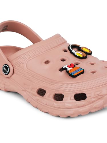 Image of Liberty A-HA PRL-4 Kids Clogs for Boys & Girls | Lightweight Slip-On Clogs - Black, Navy Blue & Peach| Durable & Soft EVA Sole | Comfortable & Breathable Sandals for Walking - Cushioned Footbed