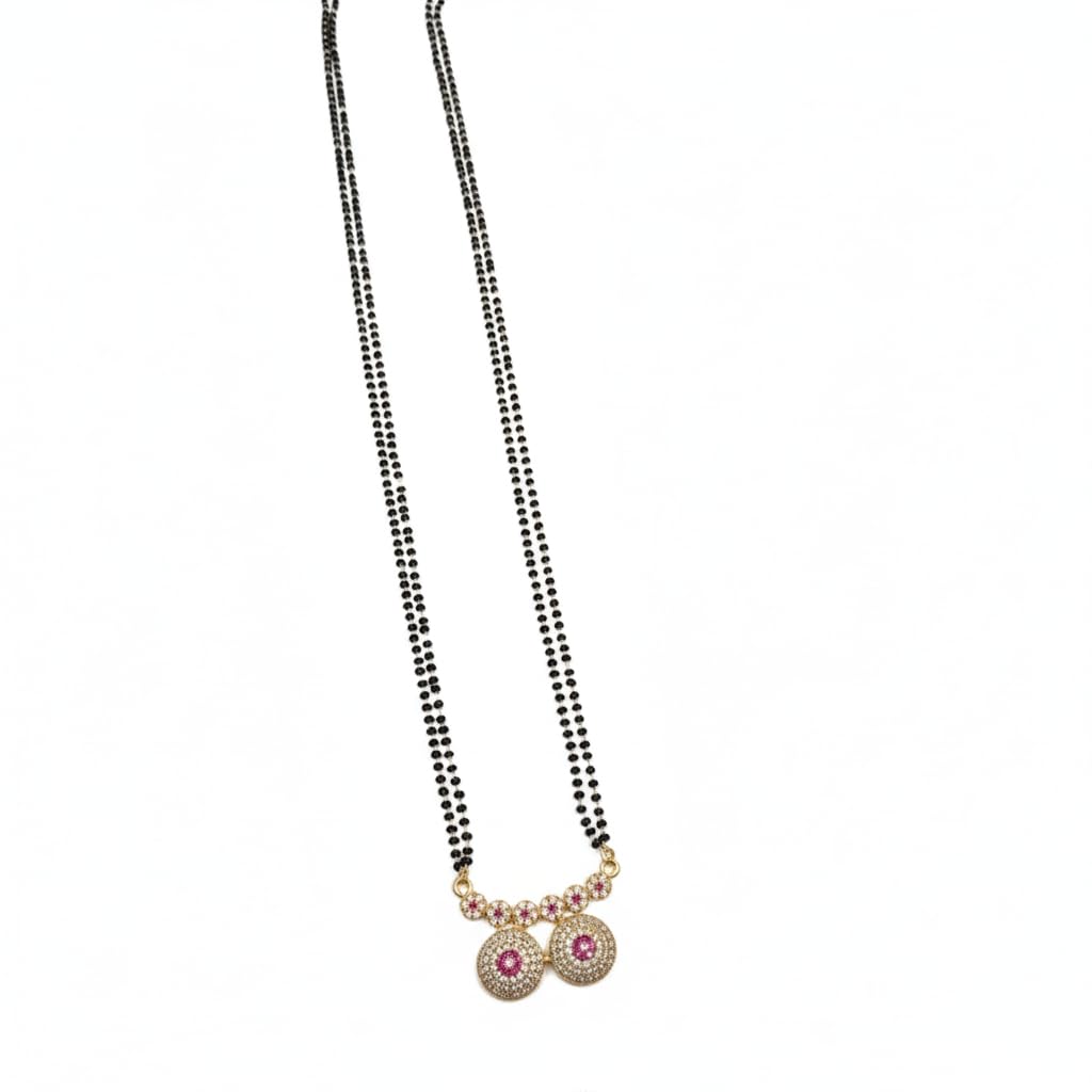 Gold Plated 34 Inch Extra Long Black Bead Lamba Vala Maharashtrian 2 Vati Designe Mani Mangalsutra-image-22