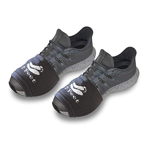 2 Feet Sock For Dancing On Smooth Floors | Over Sneakers, Smooth Pivots & Turns To Dance With Style On Wood Floors | Protect Knees | 2 Pairs Pack (Dark Grey) #TOP10