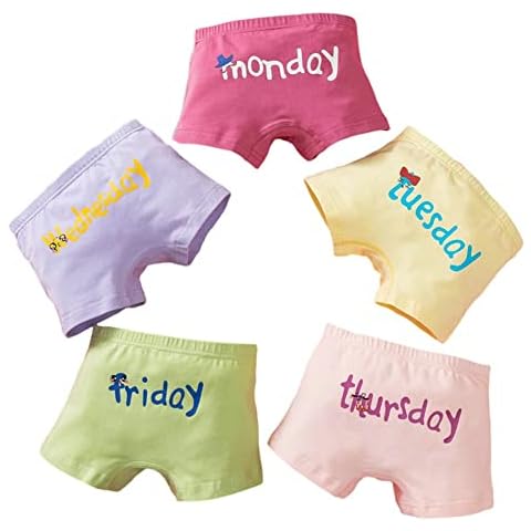 NETHIX Toddler Girl Underwear Kids Panties Baby Briefs Days of The Week Underpants Pack of 5 Cover