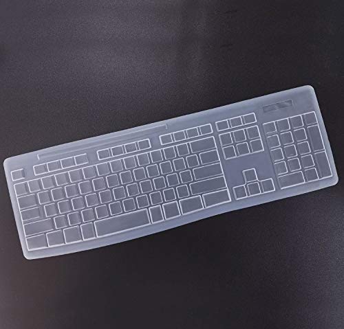 Image of Ultra Thin Silicone Keyboard Cover Skin for Logitech MK295 MK275 K200 MK200 K260 MK260 K270 MK270 Keyboard (Clear)