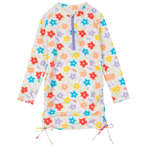 Image of SwimZip Girls' Long Sleeve Swim Dress Cover Up Swimsuit - UPF 50+ Sun Protection