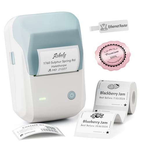 Image of NIIMBOT Label Maker Machine with Tape, B1 Bluetooth Label Printer, 2 Inch Large Waterproof Label, Inkless Thermal Label Maker for Kids School Items, Classroom Teacher, Light Blue