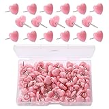 Heart Shape Push Pins Cute Thumbtacks Tacks Decorative Plastic Pushpins Pink Push Pins for Home Scho