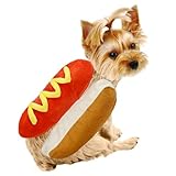 Hot Dog pet Dog Costume Costume, Warm Puppy Costume Costume Hamburger Puppy Cute Small Costume (Yellow, Large)