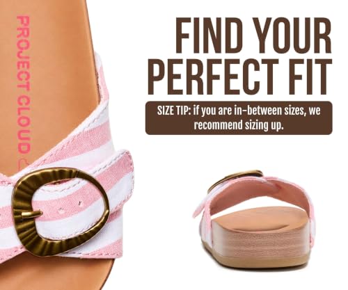 Image of Project Cloud Girls Sandals - Adjustable Buckle Girls Slides with Plush and Soft Insole Kids Sandals - Non-Slip and Lightweight Slides for Kids