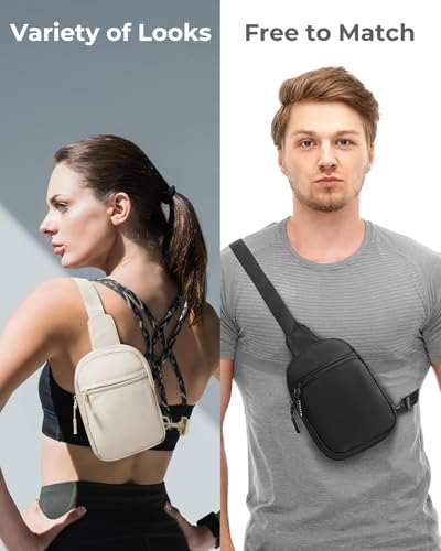 choliss small sling bag for women and men crossbody bags trendy fanny packs chest bag with extended strap